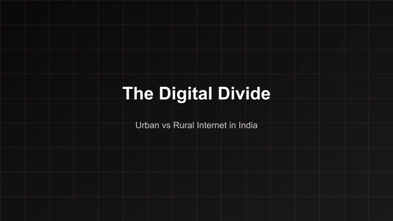 The Digital Divide - Urban vs rural internet penetration in India